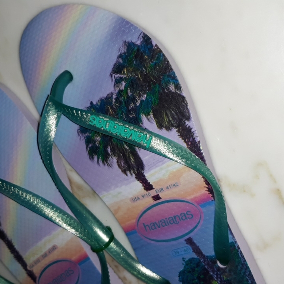 Havaianas "Lilac Passage" Slim Flip Flops - Picture 4 of 7